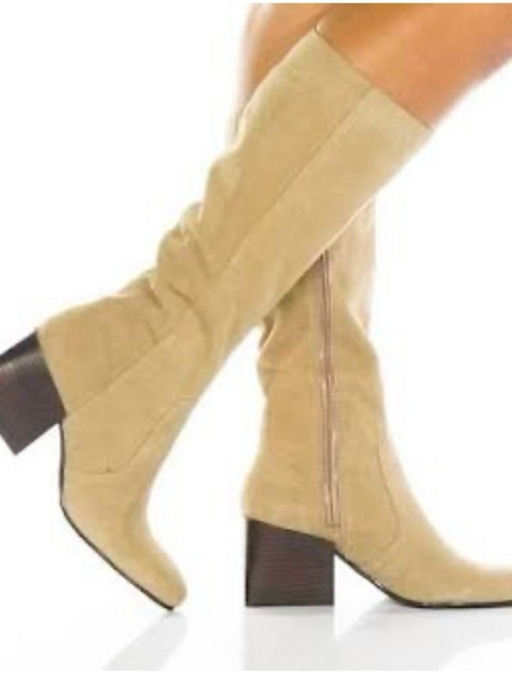 Blondo Tessa Block Heel Waterproof Boots in Beige